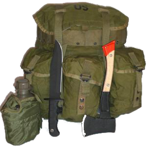 survival backpack icon